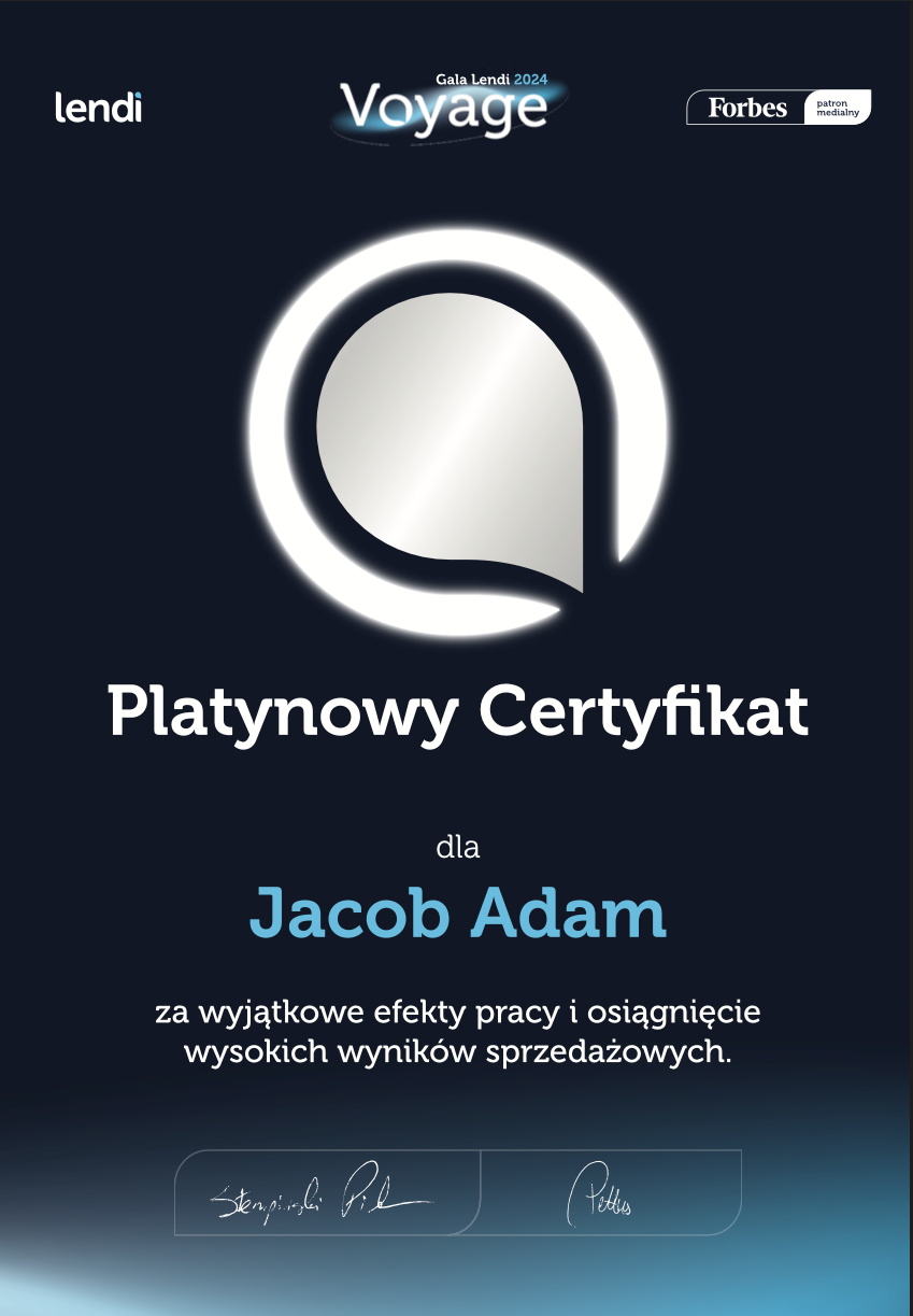 Jacob Adam Harveo Jakub Pająk Doradca Kredytowy Kredyt Hipoteczny Kraków Kredytowy Poradnik Lendi